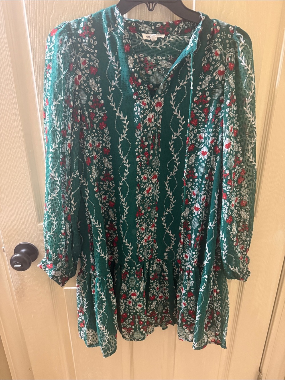 Mae Green Floral Midi Dress